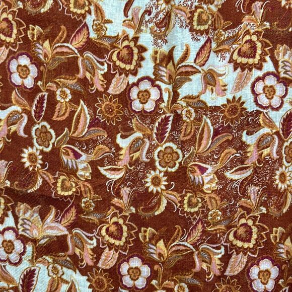 Nicole Miller 100% Linen Boho faux wrap skirt with pockets Size Large - Picture 5 of 10